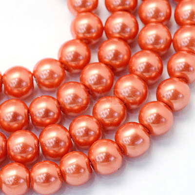 Baking Paint Glass Pearl Bead Strands HY-Q003-3mm-38-1