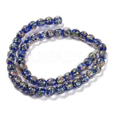 Handmade Dichroic Foil Glass Beads Strands DICH-U001-02D-1