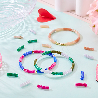 100Pcs Two Tone Acrylic Beads MACR-TA0002-80-1