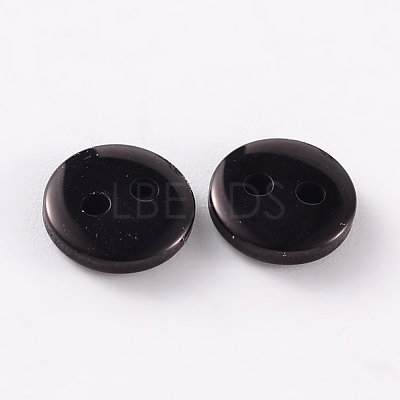 2-Hole Flat Round Resin Sewing Buttons for Costume Design BUTT-E119-18L-13-1
