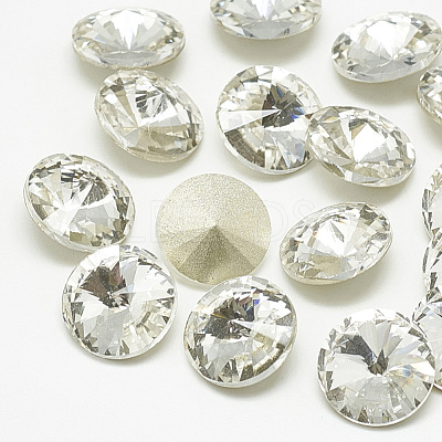 Pointed Back Glass Rhinestone Cabochons RGLA-T086-6mm-1