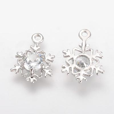 Alloy Cubic Zirconia Pendants ZIRC-S056-01-1