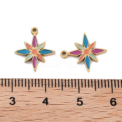 Ion Plating(IP) 316 Stainless Steel Enamel Charms X-STAS-U014-69G-1