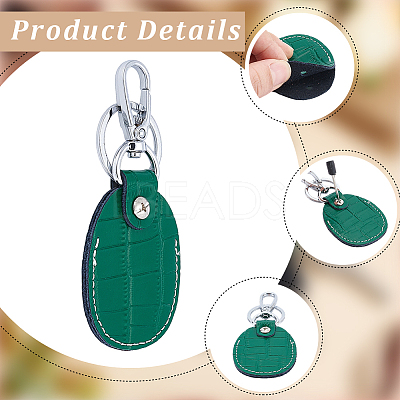 2 Sets Cowhide Pendant Keychains KEYC-CL0001-48-1