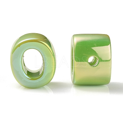 UV Plating Rainbow Iridescent Acrylic Beads OACR-C012-01F-1-1