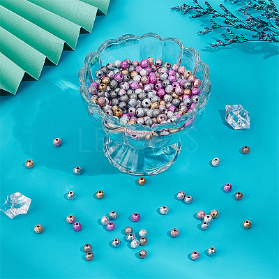 490Pcs 7 Style Spray Painted Acrylic Beads ACRP-PH0001-09-1