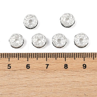 Brass Grade A Rhinestone Spacer Beads RB-A014-Z8mm-02S-1