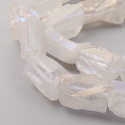 Electroplated Natural Quartz Crystal Beads Strands G-D0009-01B-08-1