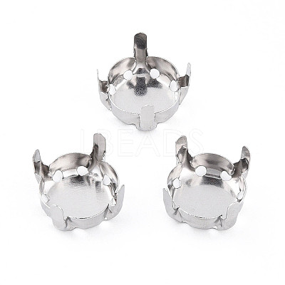 201 Stainless Steel Sew on Prong Settings STAS-T032-01-10mm-P-1