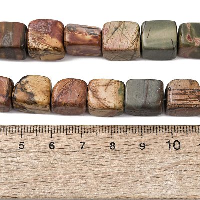 Natural Picasso Stone/Polychrome Jasper Beads Strands G-D098-D02-1
