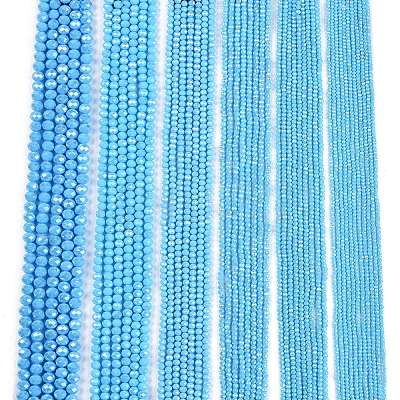 Electroplate Glass Beads Strands EGLA-A044-P6mm-A08-1