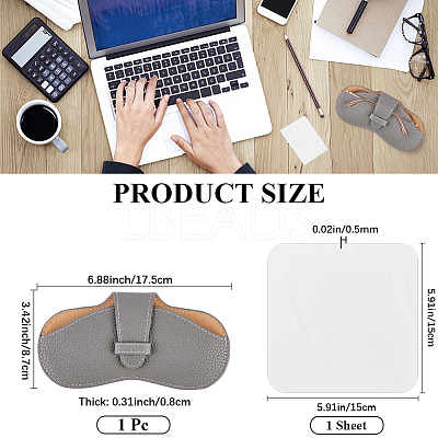 1Pc PU Leather Glasses Case AJEW-CN0006-94F-1