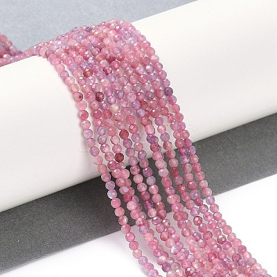 Natural Pink Tourmaline Beads Strands G-N342-33-1