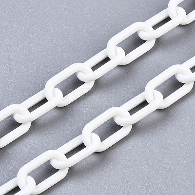 Handmade Opaque Acrylic Paperclip Chains KY-S166-002K-1