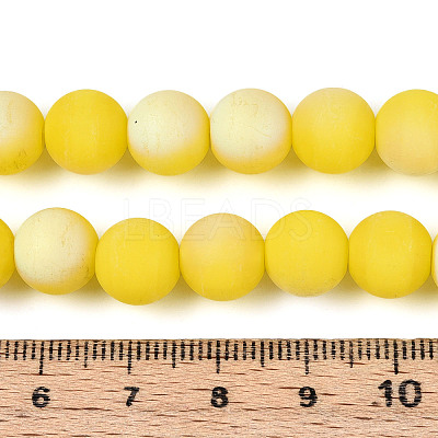 Frosted Opaque Glass Beads Strands LS-GLAA-T032-P10mm-MBB16-1