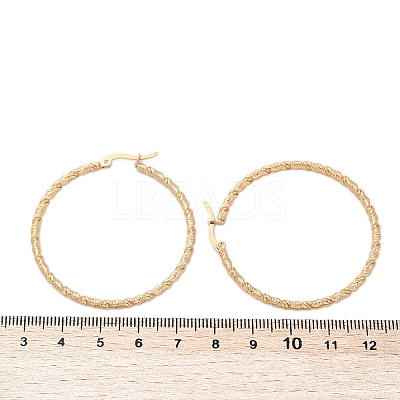 Ion Plating(IP) 304 Stainless Steel Big Hoop Earrings EJEW-L215-16G-1