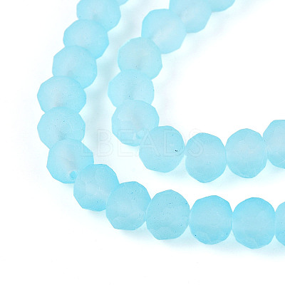 Baking Paint Frosted Glass Beads Strands X-FGLA-N003-6mm-02-1