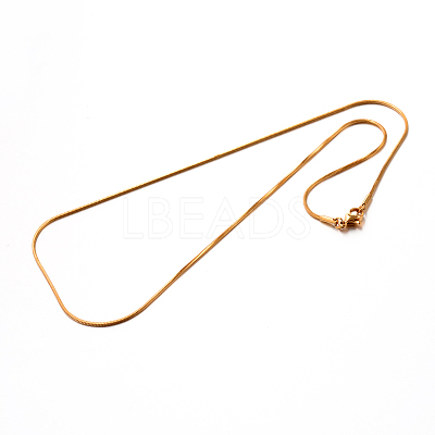 PVD Vacuum Plating 304 Stainless Steel Snake Chain Necklaces STAS-M174-019G-1