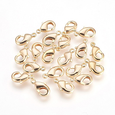 Brass Lobster Claw Clasps X-KK-S314-42G-1