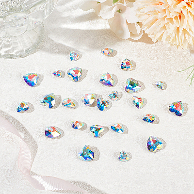 30Pcs 3 Styles Glass Rhinestone Cabochons RGLA-BBC0001-05-1