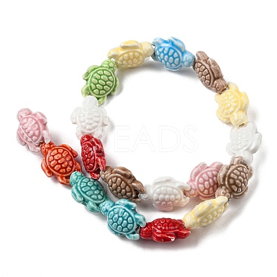 Handmade Porcelain Beads Strands PORC-R140-02-1