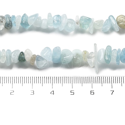 Natural Aquamarine Chip Beads Strands X-G-L154-19-1