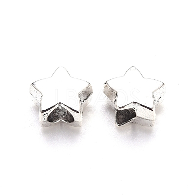 Tibetan Style Alloy European Beads X-TIBE-N006-100AS-LF-1