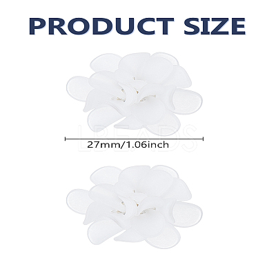1Pair Flower Acrylic Stud Earrings EJEW-LP0008-005D-1