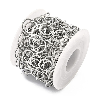 304 Stainless Steel Ring Link Chains CHS-G044-05P-06-1