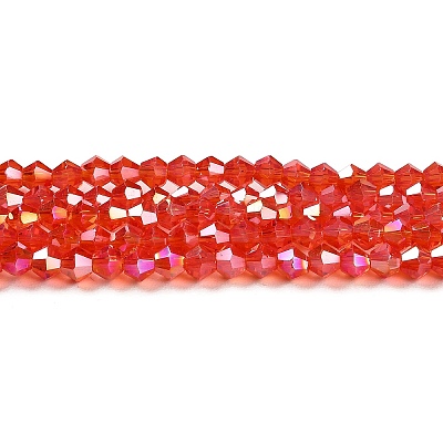 Transparent Electroplate Glass Beads Strands LS-EGLA-A039-T3mm-B14-1