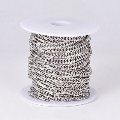 Tarnish Resistant 304 Stainless Steel Curb Chains CHS-E018-12P-1