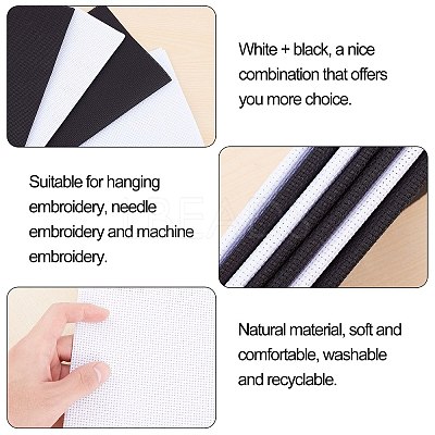 Cross Stitch Canvas Fabric Embroidery Cloth Fabric DIY-NB0004-06-1