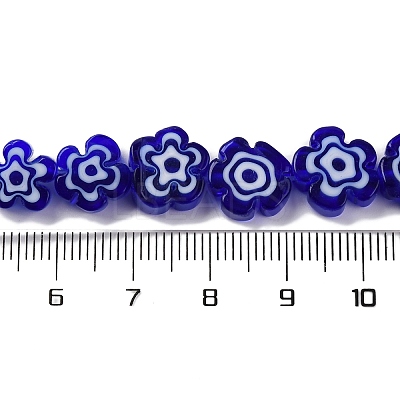 Handmade Millefiori Lampwork Beads Strands LAMP-G164-03B-1