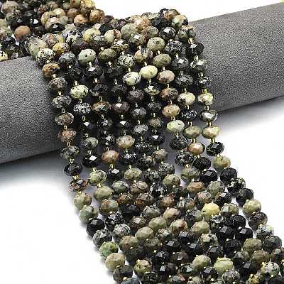 Natural African Turquoise(Jasper) Beads Strands G-P573-A28-01-1