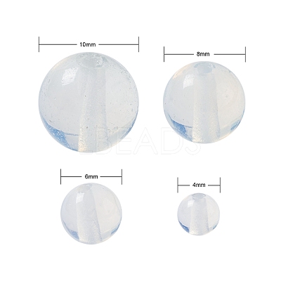 340Pcs 4 Sizes Opalite Beads G-LS0001-28-1