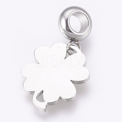 304 Stainless Steel European Dangle Charms X-STAS-O097-08B-1