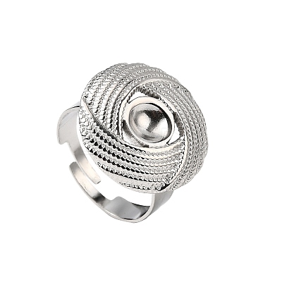 304 Stainless Steel Cuff Ring Components STAS-P403-08P-1