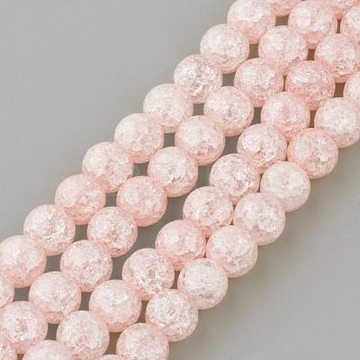 Synthetic Crackle Quartz Beads Strands GLAA-S134-6mm-01-1