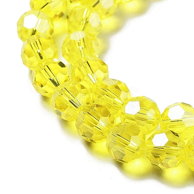 Electroplate Transparent Glass Beads Strands EGLA-A035-T8mm-A03-1