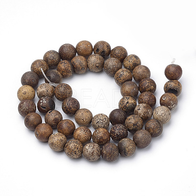 Dyed Natural Agate Beads Strands G-Q462-130A-6mm-1