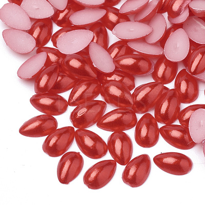 ABS Plastic Imitation Pearl Cabochons SACR-R749-8x5mm-Z1-1