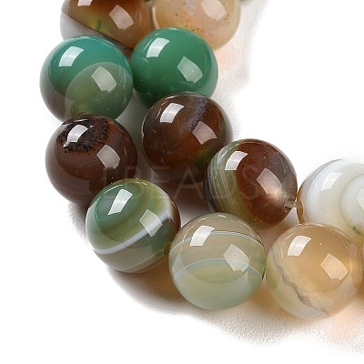 Natural Striped Agate/Banded Agate Beads Strands G-Z060-A01-C16-1