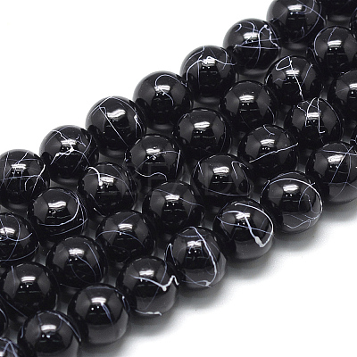 Drawbench Glass Beads Strands DGLA-S115-4mm-L16-1