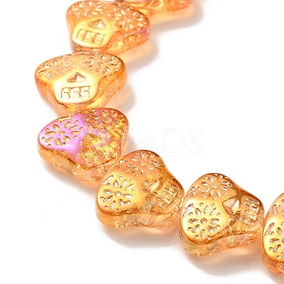 Transparent Electroplate Glass Beads Strands LS-EGLA-F158-HR01-1