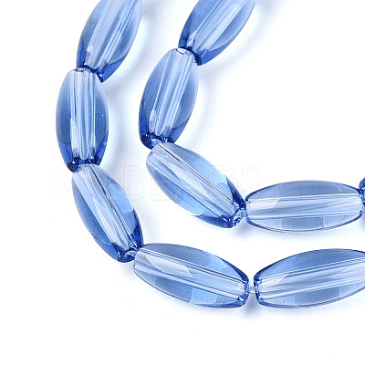 Transparent Glass Beads Strands GLAA-T028-15T-03-1