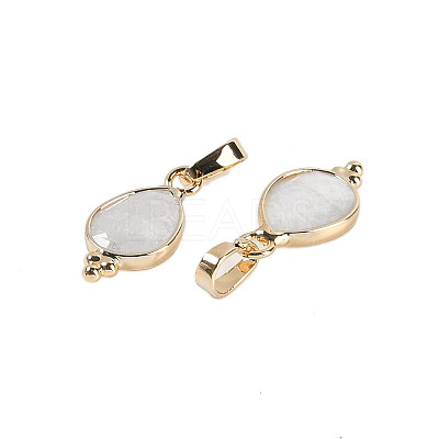 Natural White Moonstone Faceted Pendans KK-L218-004G-04-1