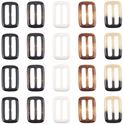 20Pcs Resin Tri-Glide Adjuster Buckles FIND-GF0008-12B-1