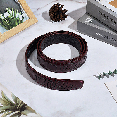 Cowhide Leather Crocodile Skin Pattern Waist Belts for Men AJEW-WH20020-437A-1