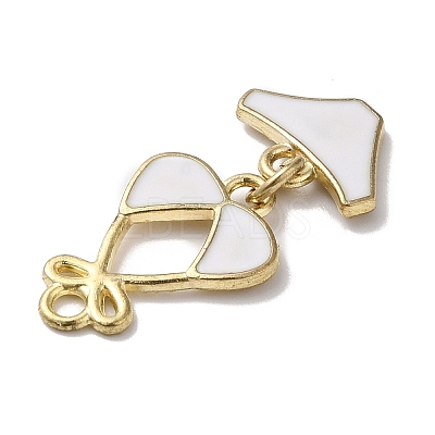 Golden Tone Alloy Enamel Pendants ENAM-O052-01G-05-1