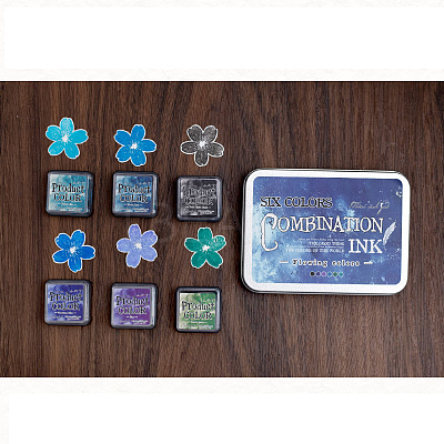 Plastic Craft Finger Ink Pad Stamps LS-AJEW-H155-17D-1